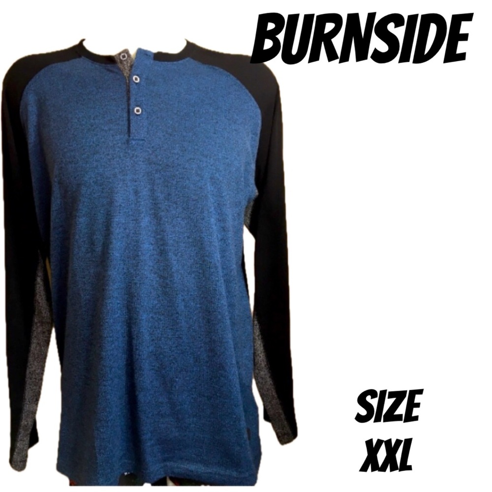 BURNSIDE NEW MENS LONG SLEEVE T-SHIRT SIZE XXL